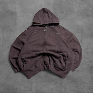 Brown with white inside Vintage Southpole Zip-Up Hoodie